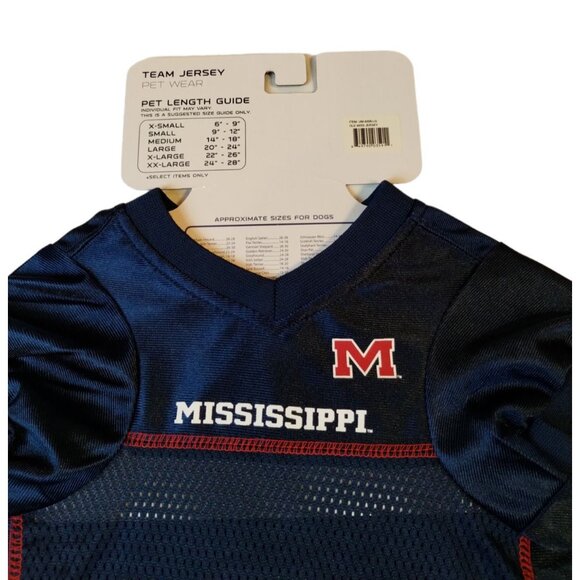 Dog Large 20 to 24 in NCAA University of Mississippi Ole Miss Rebels Team Jersey - Picture 5 of 6